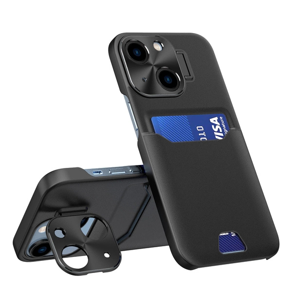 Hurtel Leather Stand Case mobiltelefon etui 15,5 cm (6.1") Tegnebogsetui Sort Hurtel Leather Stand Case mobiltelefon etui 15,5 cm (6.1") Tegnebogsetui Sort