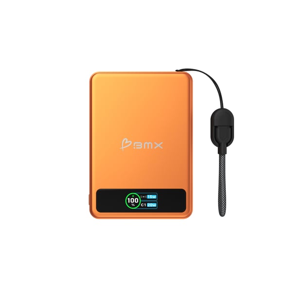 Miniatyrbillede 1 af 5: BMX - Better Mobile Xperience B939-05-OR powerbank Halvfast tilstand 5000 mAh Trådløs opladning Orange