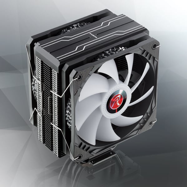 Miniatyrbild 9 av 12: RAIJINTEK ELEOS 12 DUO RBW Processor Vätskekylningskit 12 cm Svart 2 styck