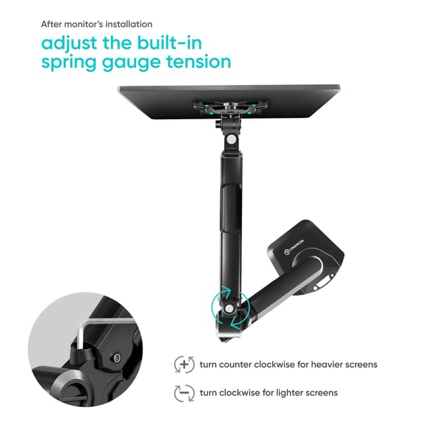 Miniatyrbillede 8 af 15: ONKRON G90 86,4 cm (34") Skrivebord Sort