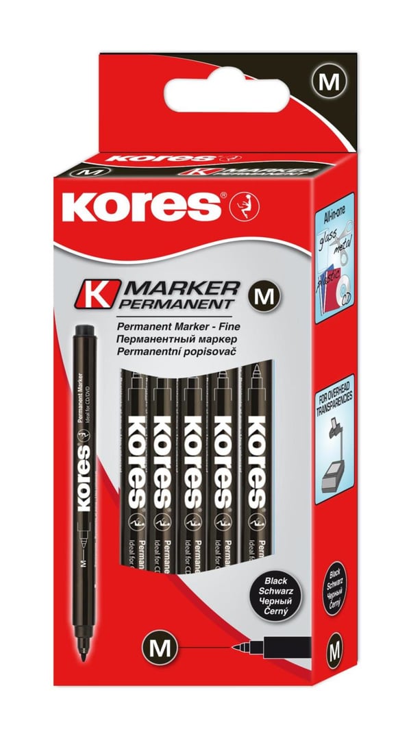 Kores M22100 markeringspennor Svart