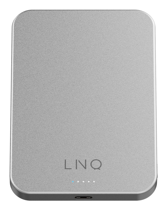 LINQ LQWP052 powerbank 5000 mAh Trådløs opladning Sølv