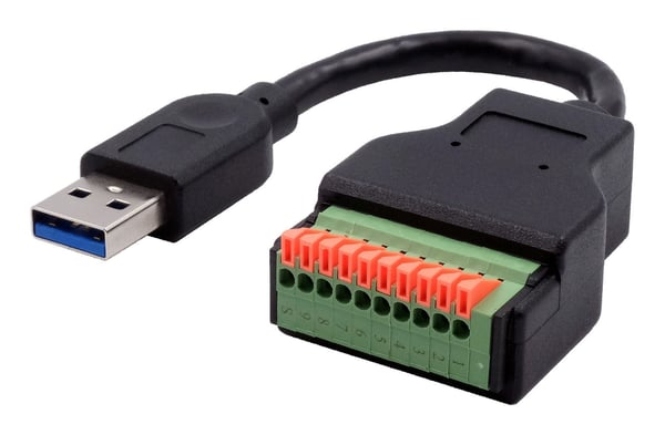 EXSYS EX-49127 USB-kablar USB 3.2 Gen 1 (3.1 Gen 1) 0,15 m USB A 10-pin terminal block 5 Gbit/s Svart