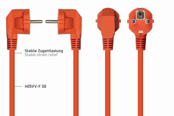 Kabelmeister SK0130-O050 strömkablar Orange 5 m Strömkontakt typ E+F C13 coupler