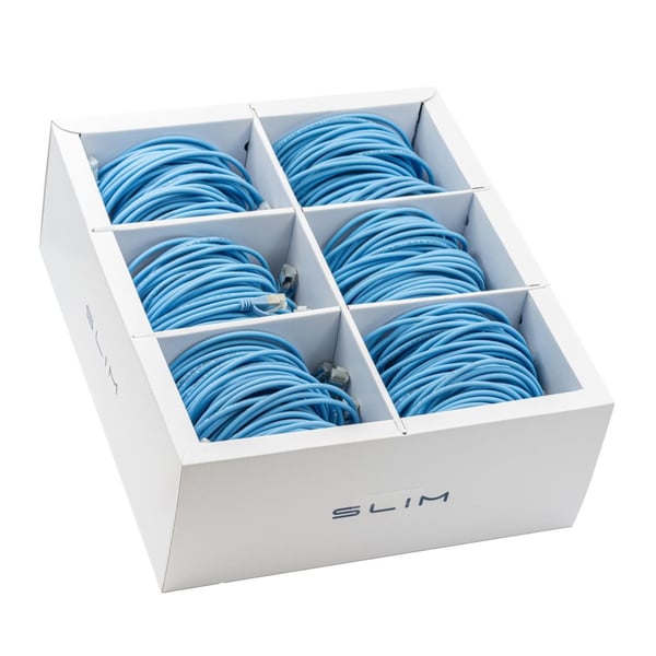 Miniatyrbillede 4 af 4: SLIM Patchcords SLIM-LS-K6A 3.0 BL 36 netværkskabel Blå 3 m Cat6a U/FTP (STP)