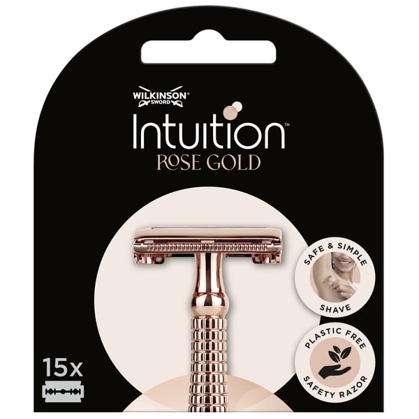 Miniatyrbild 1 av 3: Wilkinson Sword Intuition Rose Gold rakblad 15 styck Kvinna