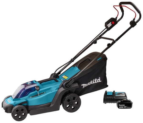 Makita DLM330RT gräsklippare Handgräsklippare Batteri Svart, Blå