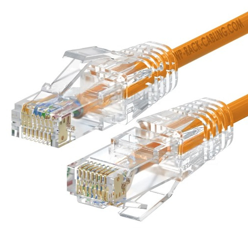 WP WPC-PAT-6AU002O-S netværkskabel Orange, Transparent 0,2 m Cat6a U/UTP (UTP)