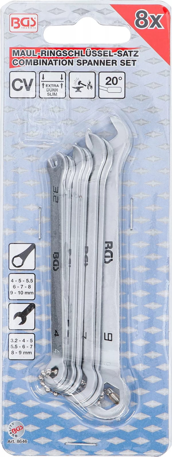 Miniatyrbillede 2 af 5: BGS technic Combination Spanner Set