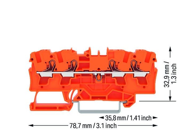 Wago 2204-1402 terminal Orange