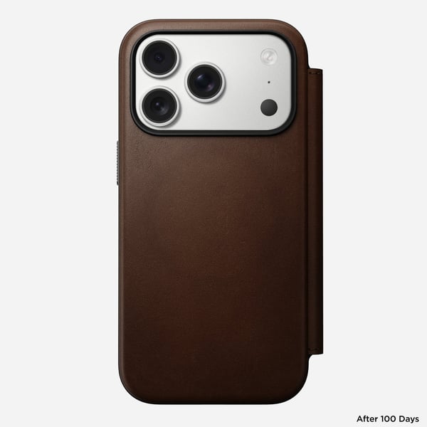 Nomad Modern Leather Folio mobiltelefonfodral 16 cm (6.3") Brun