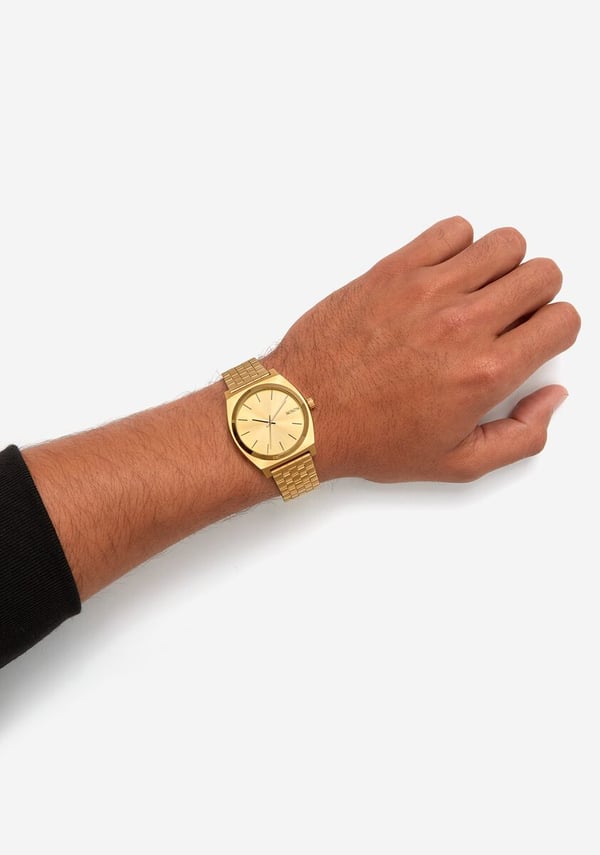 Miniatyrbillede 5 af 6: Nixon Time Teller Armbåndsur Unisex Kvarts Guld