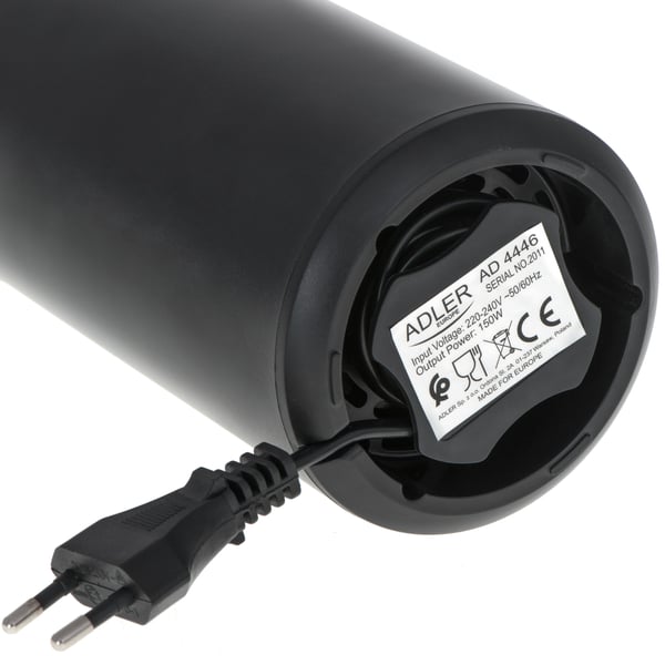 Kavamale Adler -kahvimylly AD4446bs 150 W, kahvipapukapasiteetti 75 g, kannen turvakytkin, musta (AD 4446bs)