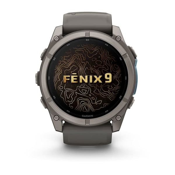 Garmin fēnix 9 3,56 cm (1.4") AMOLED 51 mm Digitaalinen 454 x 454 pikseliä Kosketusnäyttö Titaani Wi-Fi GPS (satelliitti)