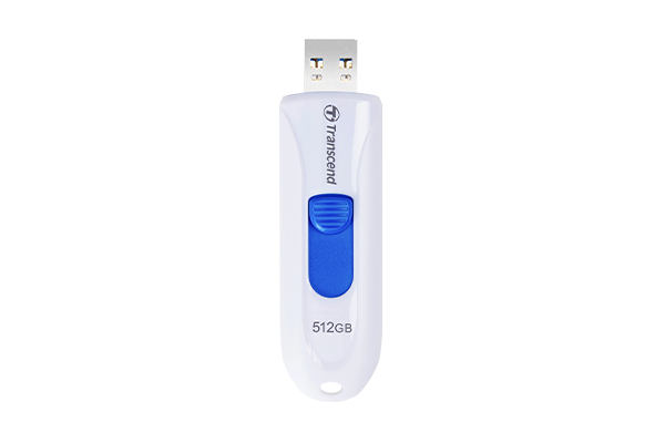 Transcend JetFlash 790 USB-sticka 512 GB USB Type-A 3.2 Gen 1 (3.1 Gen 1) Svart, Vit