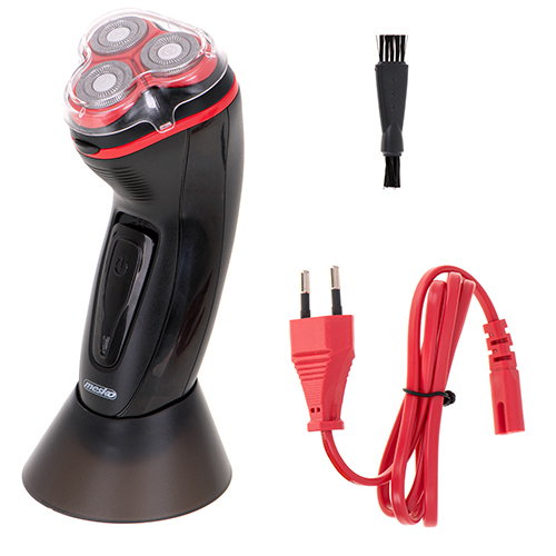 Miniatyrbillede 8 af 10: Mesko Home MS 2926 barbermaskine til ham Rotations shaver Trimmer Sort, Rød