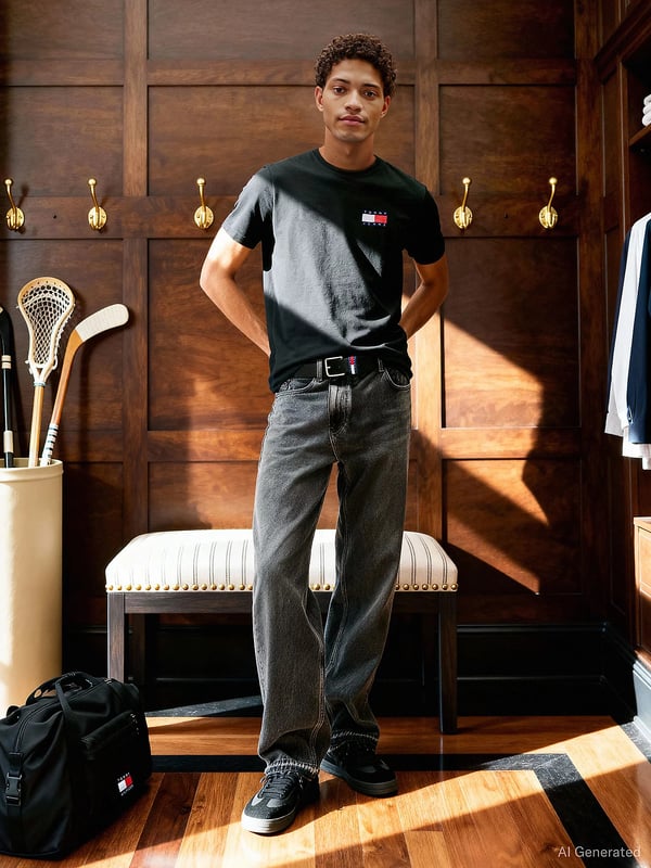 Tommy Hilfiger DM0DM20740BDS T-paita Pyöreä pääntie Puuvilla