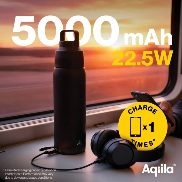 Aqiila POWERBOTTLE 2-1 BOTTLE AND POWERBANK