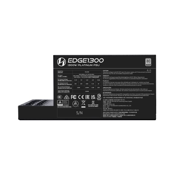 Lian Li EG1300 strömförsörjningsenheter 1300 W 20-pin ATX SFX Svart