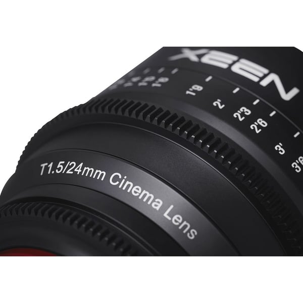 Samyang XEEN 24mm T1.5 Cinema Lens, PL Mount SLR Cinema-objektiv Svart