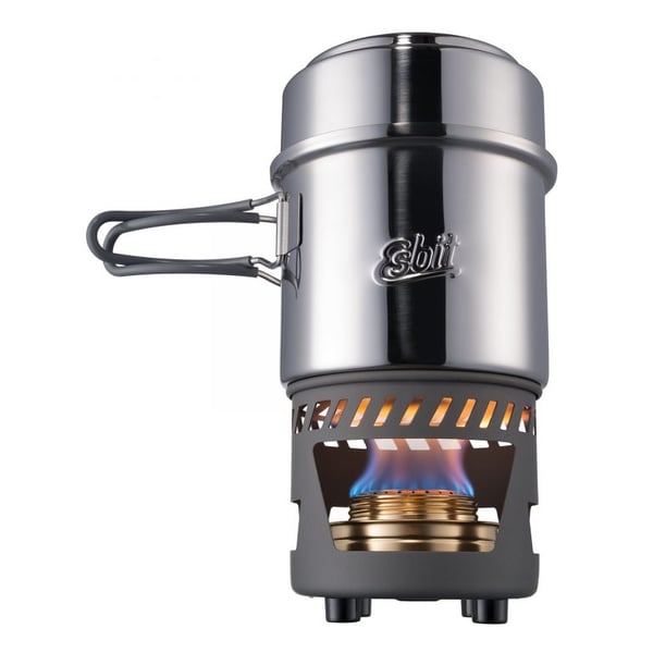 Miniatyrbild 1 av 4: ESBIT Cookset with alcohol burner Burk 0,985 l Rostfritt stål