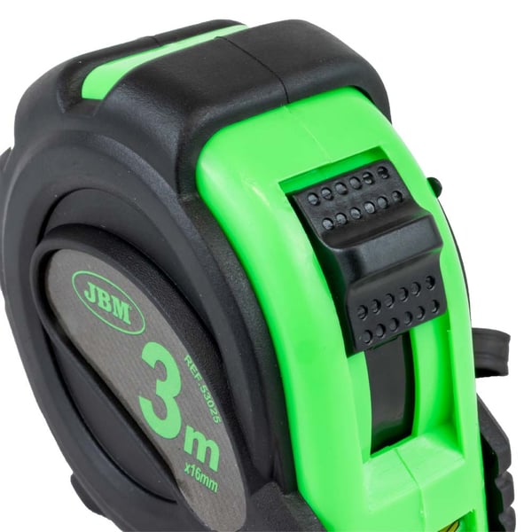 JBM 53025 målebånd 3 m Plast Sort, Grøn