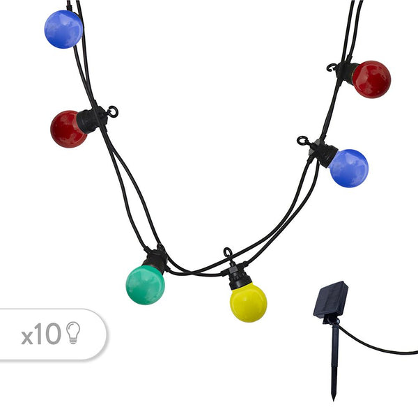 Lumisky Party Guinguette Solar ljusslinga 5,7 m 10 lamp(or) LED