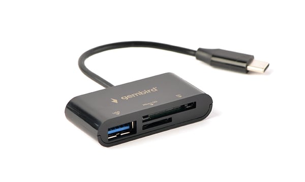 Pikkukuva 7 / 7: Gembird UHB-CR3-02 kortinlukija USB 3.2 Gen 1 (3.1 Gen 1) Type-C Musta