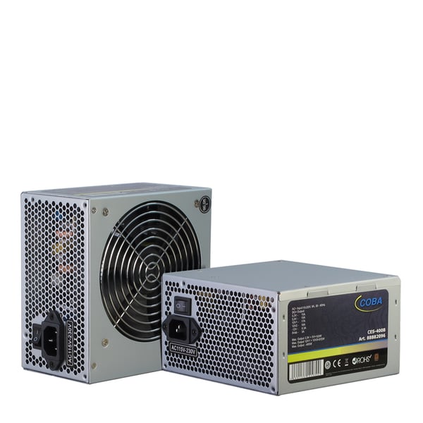 Inter-Tech Coba CES-400B 80+ strömförsörjningsenheter 400 W 20+4 pin ATX ATX Silver