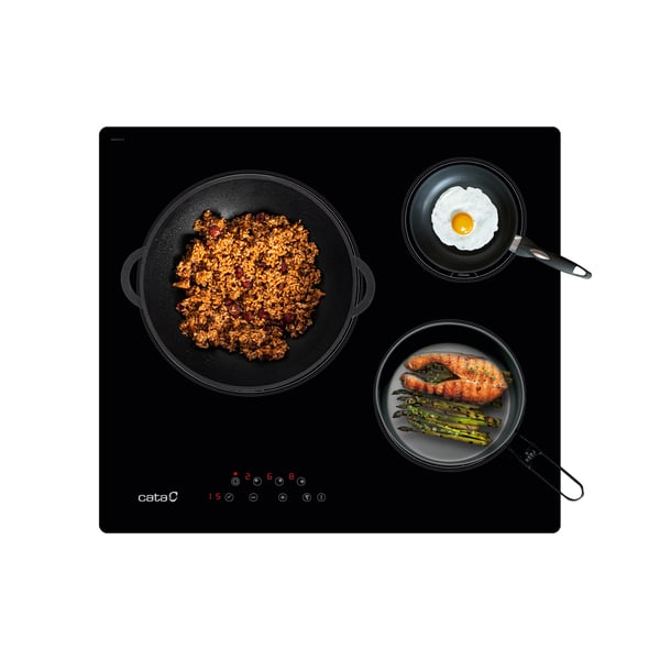 Miniatyrbillede 5 af 5: CATA TT 6003 Sort Indbygget 59 cm Keramisk 3 zone(s)