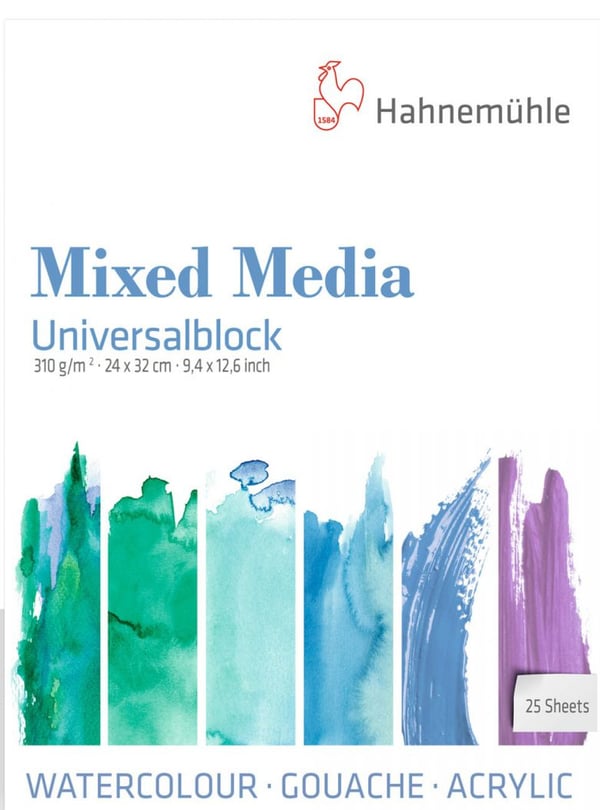 Hahnemühle 10650200 målarpapper Block med konstnärspapper 25 ark Hahnemühle 10650200 målarpapper Block med konstnärspapper 25 ark