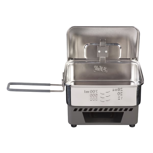 ESBIT CS1100ST keittoastia retkeilyyn Setti 1,1 L Musta, Hopea