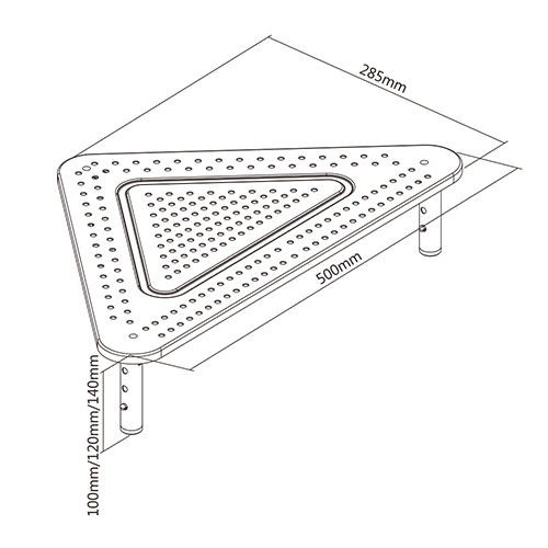 Gembird MS-TABLE-02 skærmbeslag og -stativer Skrivebord Sort