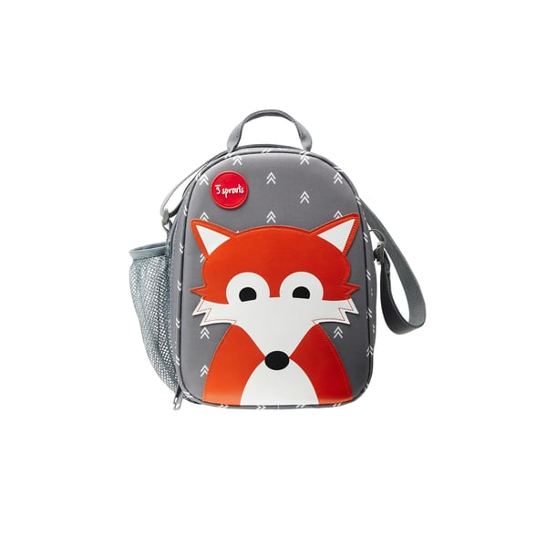 3 Sprouts Fox lunch bag Lunchväska PU skinn, Polyester Grå 1 styck 3 Sprouts Fox lunch bag Lunchväska PU skinn, Polyester Grå 1 styck