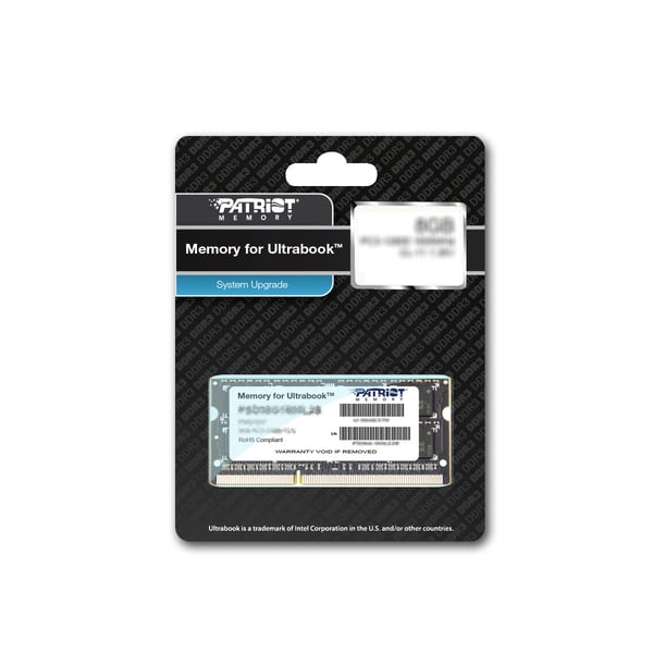 DDR3 SODIMM 8GB 1600MHz PATRIOT Signature Ultrabookille CL11 1.35V