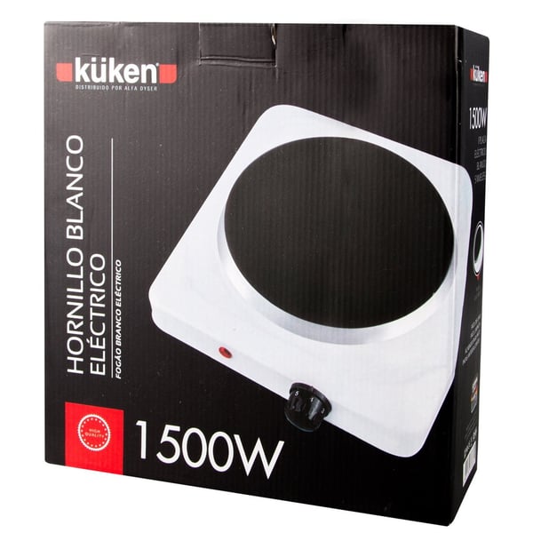 Küken 33668 spishällar Vit Bänkdiskmaskin Gjutjärnsplatta 1 zone(s)
