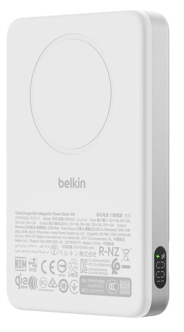 Pikkukuva 7 / 7: Belkin BPD022HQWH akku- ja paristolaturi 10000 mAh Langaton lataaminen Valkoinen