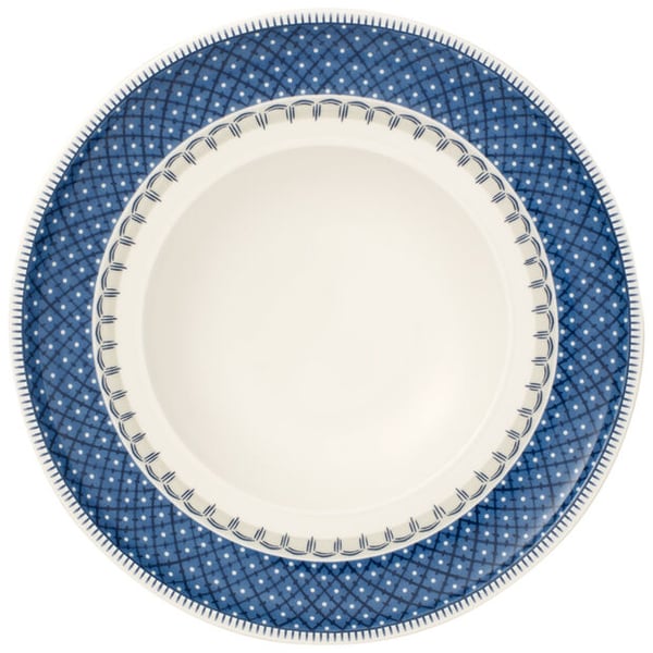 Villeroy & Boch Casale Blu Sopptallrik Rund Porslin Beige, Blå 1 styck