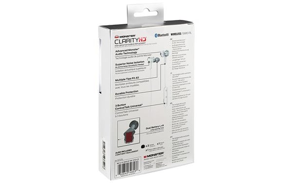 Monster Cable ClarityHD Headset Trådløs I ørerne Musik Bluetooth Krom, Hvid