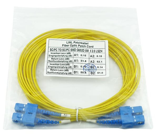 BlueOptics CAB-SMF-SC-SC-2-BO InfiniBand og fiberoptisk kabel 2 m Gul