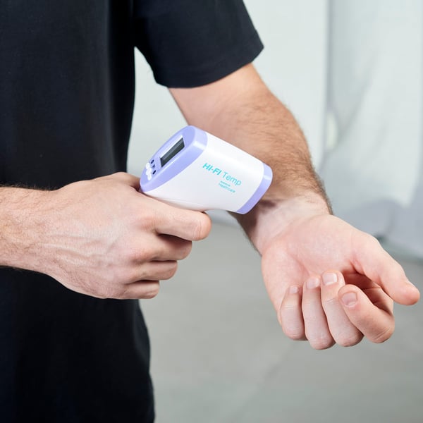 Miniatyrbillede 4 af 4: Taurus Hi-Fi Temp Termometer med fjernregistrering Violet, Hvid Pande Knapper