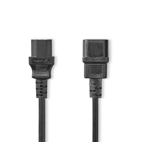 Miniatyrbillede 1 af 3: Nedis CEGL10500BK30 el-ledning Sort 2 m C14 forbinder C13 forbinder