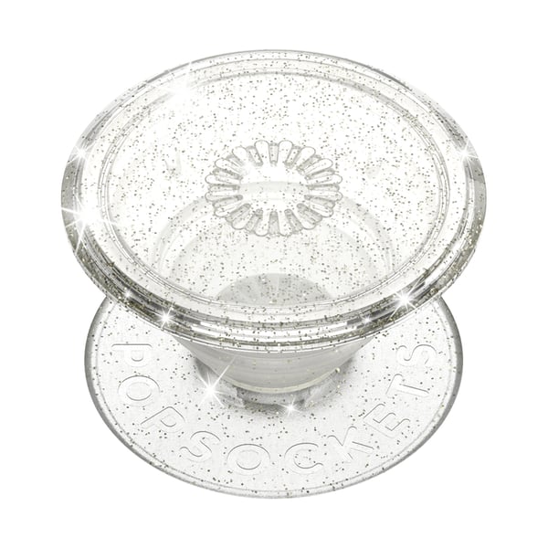 PopSockets Clear Glitter Silver