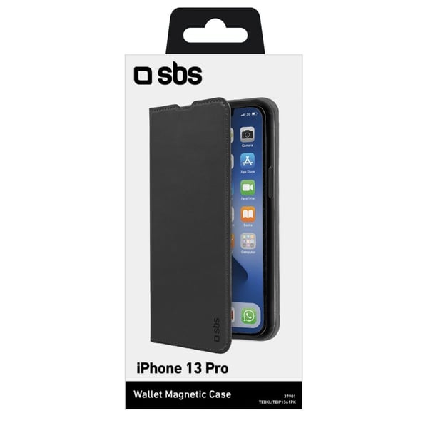 SBS TEBKLITEIP1361PK mobiltelefonfodral Plånbok Svart