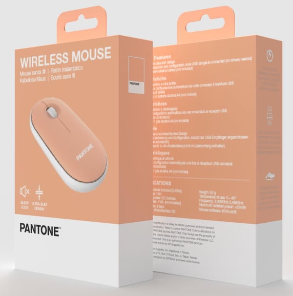 Pantone PT-MS001E mus Hjem RF trådløst Laser 100 dpi