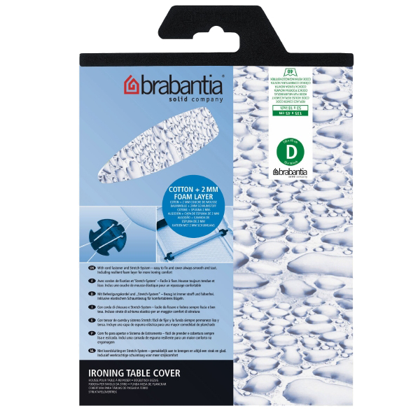 Brabantia 135x45 Beschuimd 2mm Betræk til strygebræt Hvid, Blå