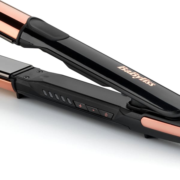 BaByliss Straight & Curl Brilliance Kiharrusrauta Lämmin Musta, Ruusu 48 W 3 m
