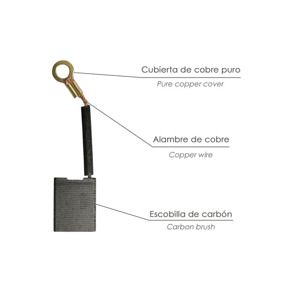 Miniatyrbillede 4 af 5: Wolfpack Escobilla Amoladora 2.400 Watt. Ø 230 mm. Codigo 07021655