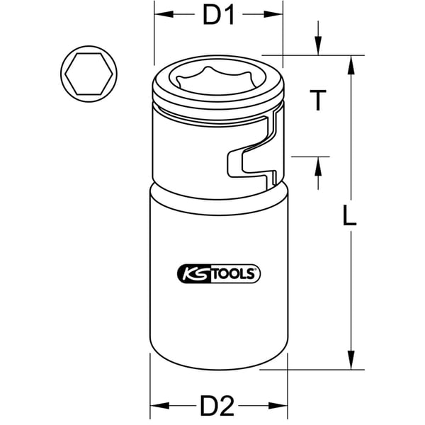 KS Tools 918.3985 stiksæt Sokkel