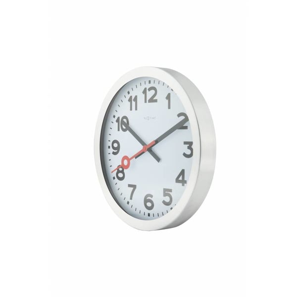 Miniatyrbillede 12 af 13: NeXtime 3998AR Væg- og bordur Kvartsur Cirkel Aluminium, Sort, Rød, Hvid